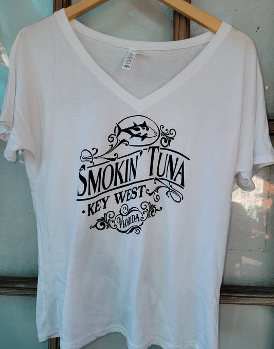 Ladies distressed tee