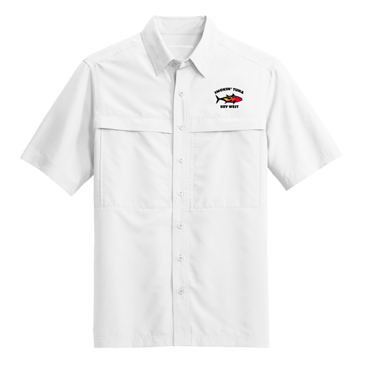 Smokin' Tuna Saloon Embroidered Performance Fishing Shirt (Made to Order)