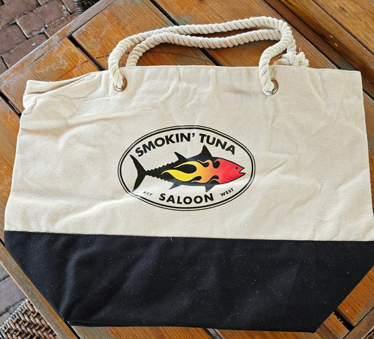 Smokin tuna tote bag